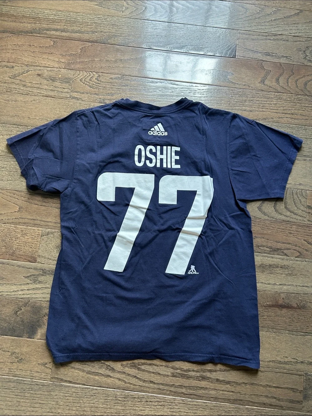 adidas stadium series Washington Capitals Navy Oshie #77 Back Graphic Tee
